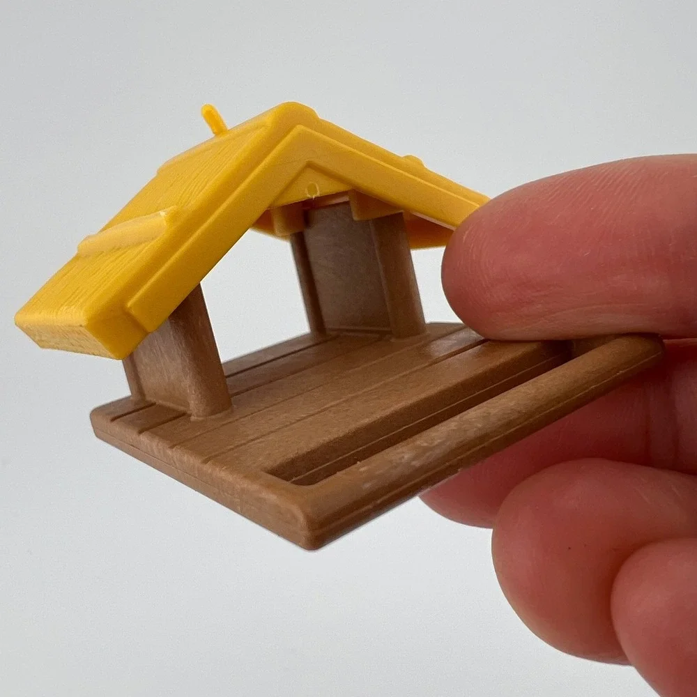 Playmobil Birdhouse Replacement Yellow Roof Brown Base Vintage Accessory